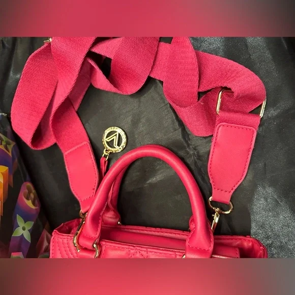 Valentino Valentino Orlandi crossbody hot pink bag guitar strap NWT​